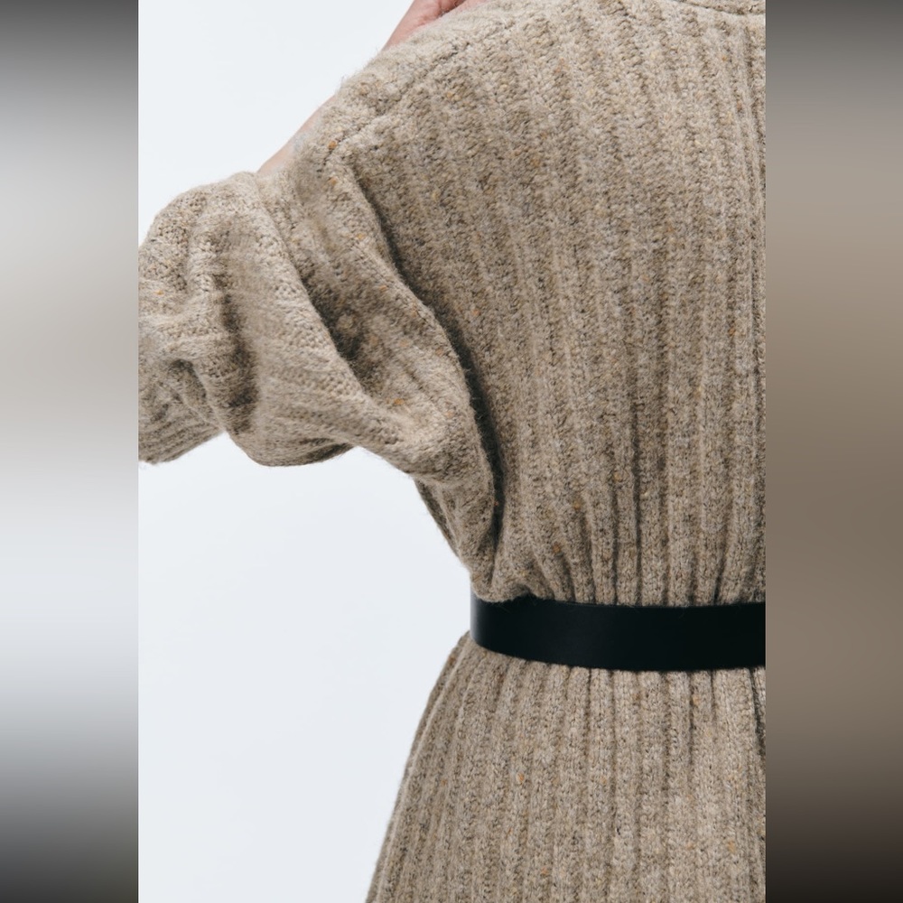 ZARA RIB KNIT COAT/ CARDIGAN - Picture 4 of 11